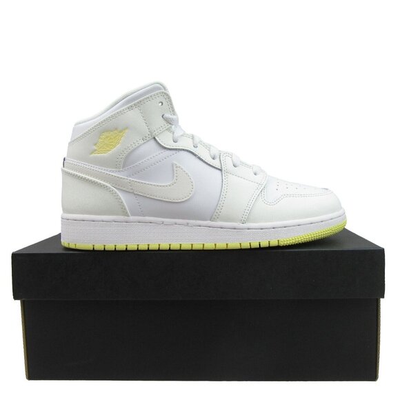 Jordan Other - Air Jordan 1 Mid Sail White Sneakers GS Size 7Y / Womens Size 8.5 NEW